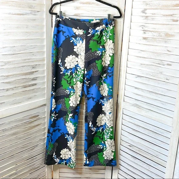 I.N.C | Blue Floral Wide Leg Pants - Picture 4 of 9